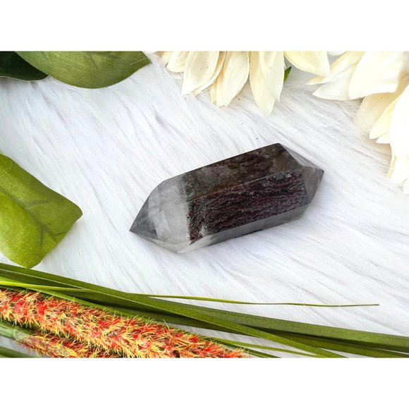 Garden Quartz Double Terminated Point - 3.67" Lodolite in Quartz DT - UNIQUE - Picture 2 of 10